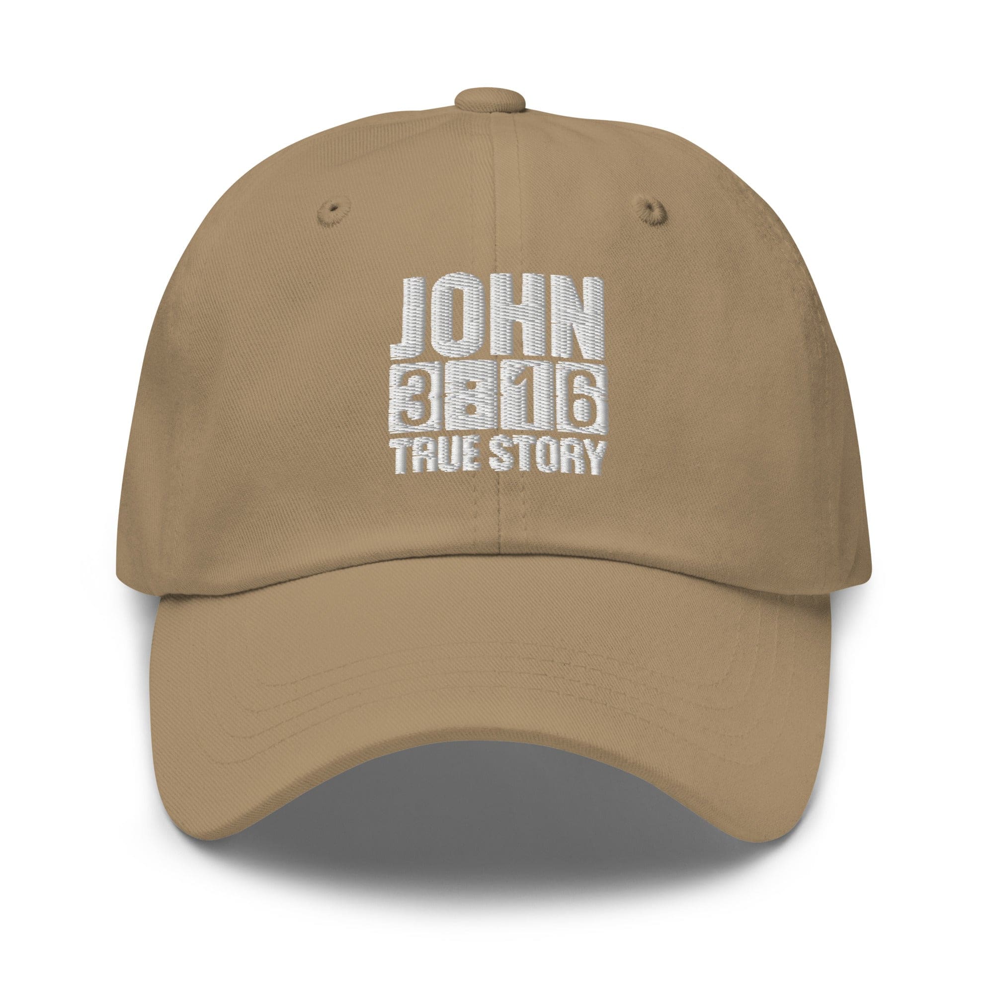 Embroidered Baseball Cap - Adjustable - John 3:16 True Story - F/b
