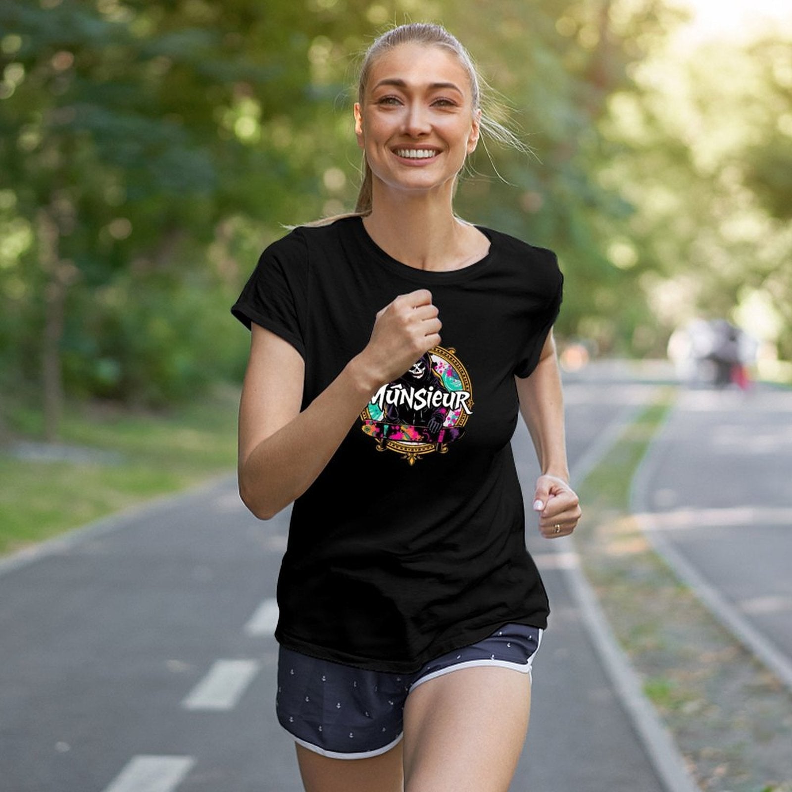 Women's T-shirt Munsieur Brand Streetwear Skater Design Skateboarding