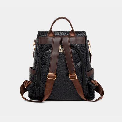 Stylish PU Leather Backpack for Everyday Adventures
