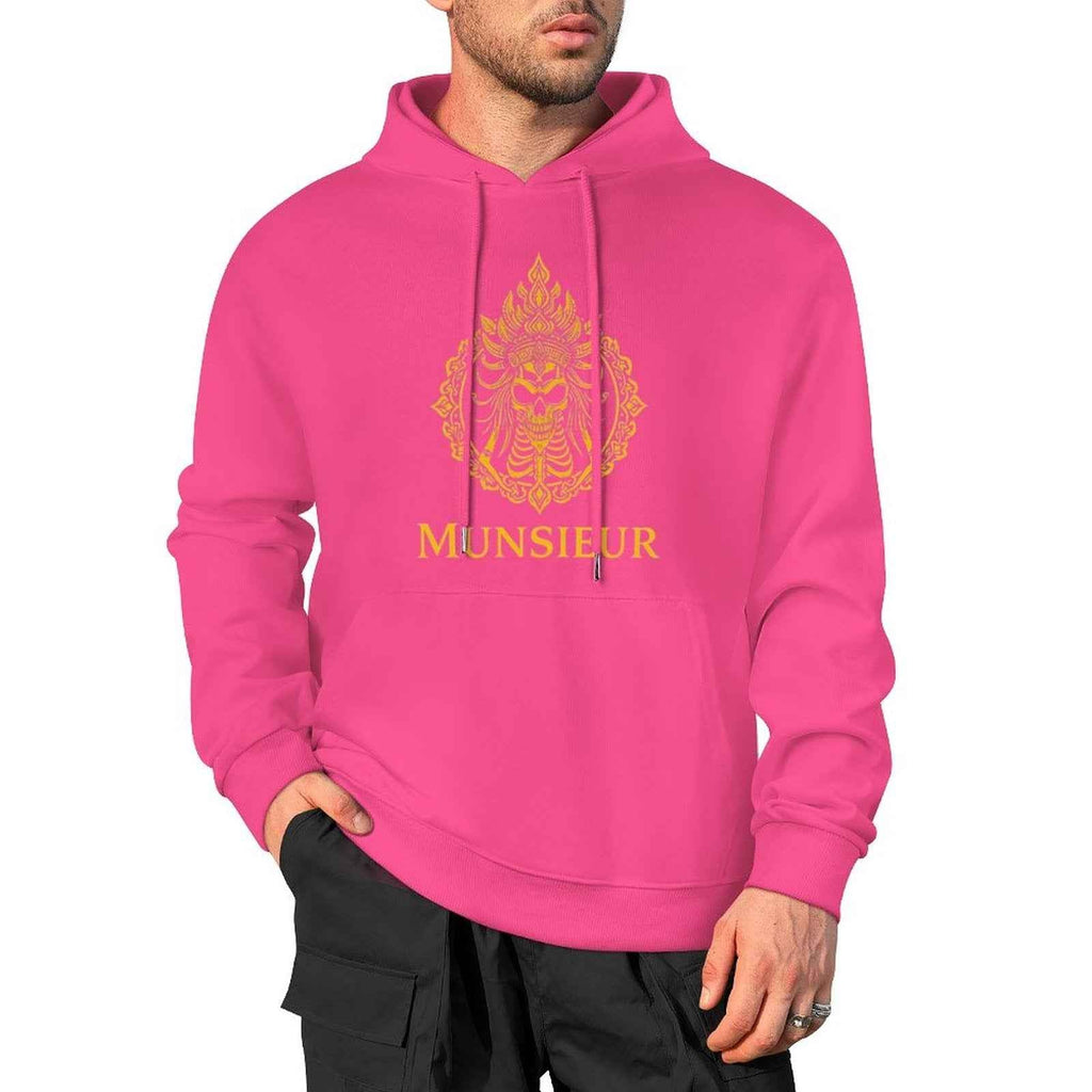 Phantom Threads Hoodie - Intricate Skull Embroidery Gothic Streetwear