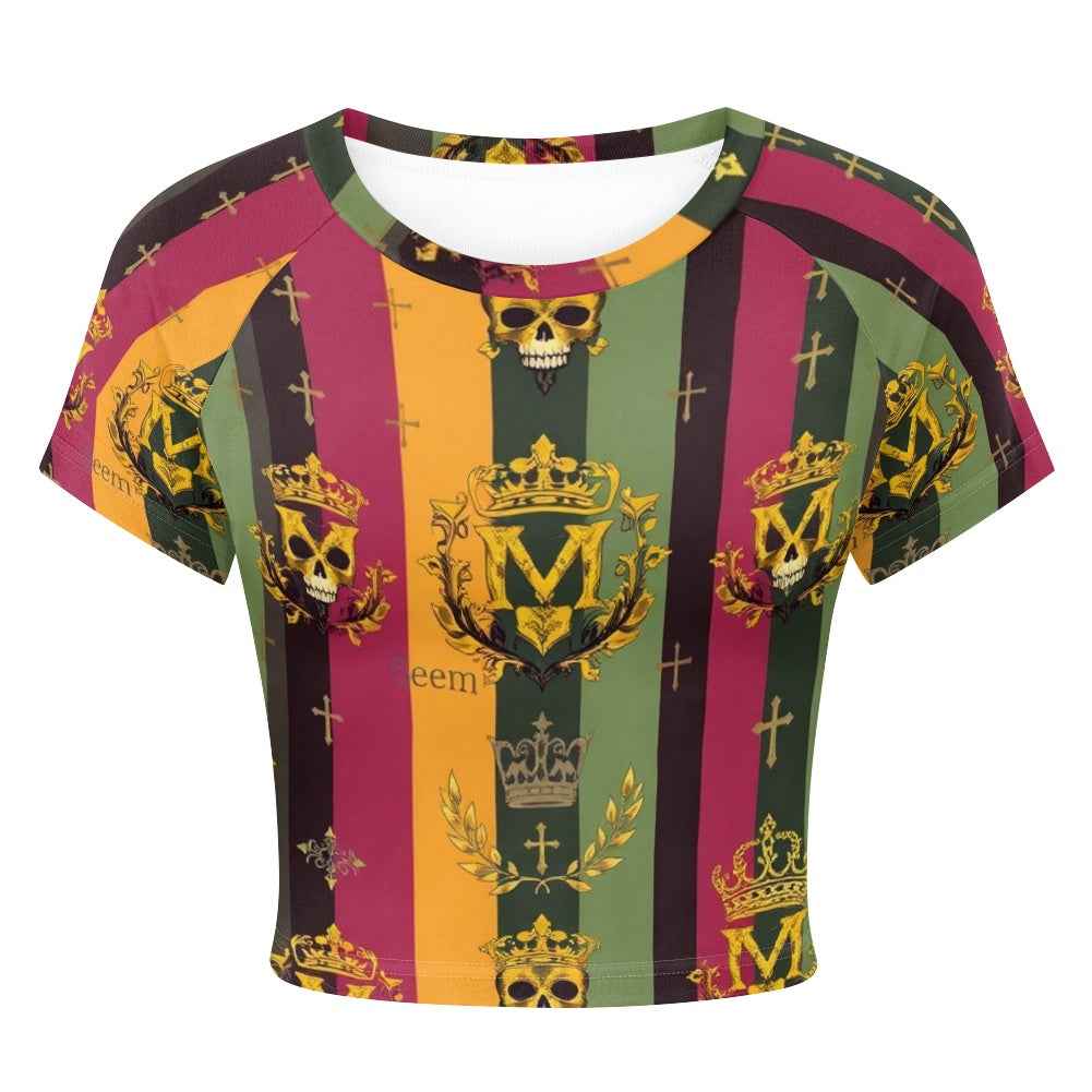 MUNSIEUR Tight cropped navel-baring T-shirt