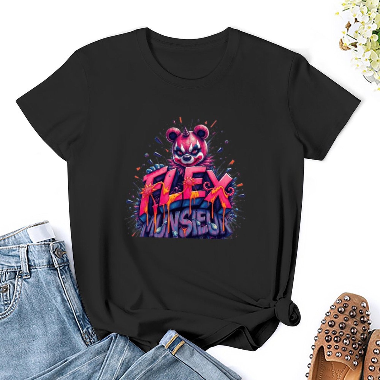Women's Munsieur T-shirt "Flex" Streetwear for Her