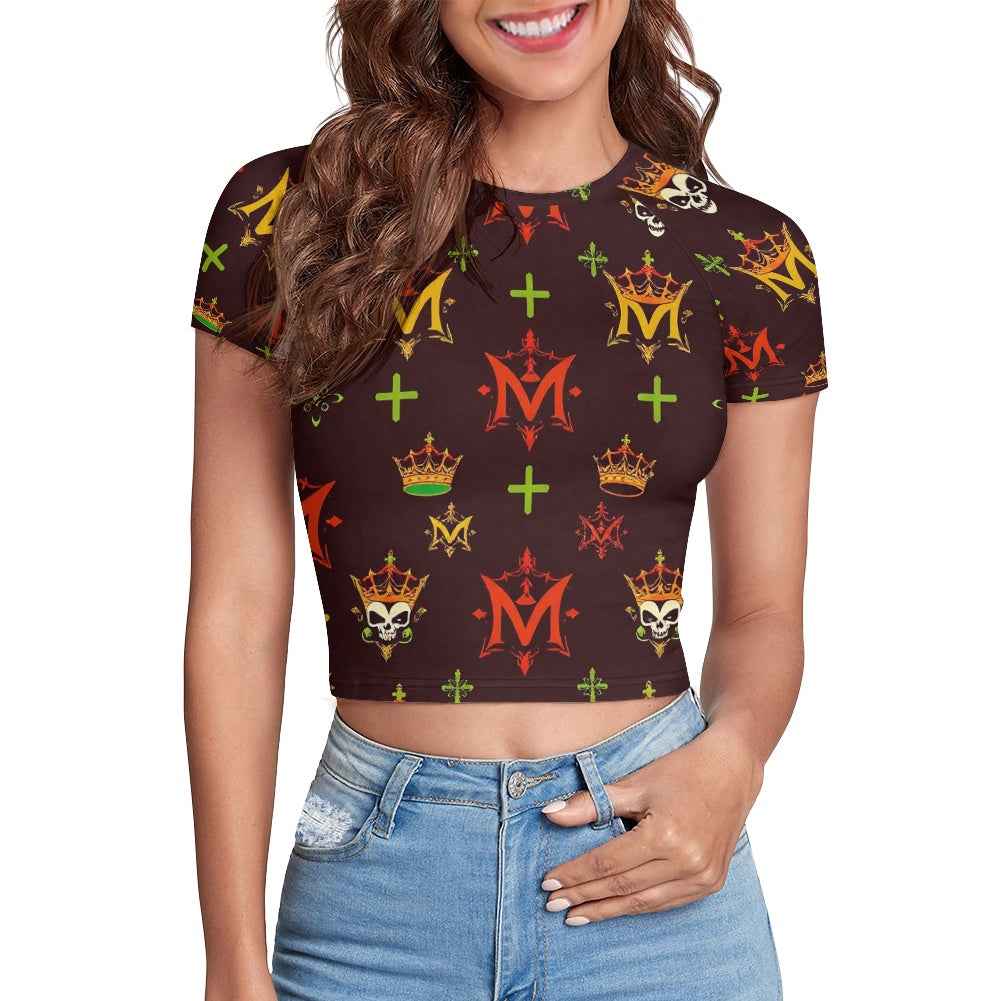 Tight cropped navel-baring T-shirt Birthday Collection