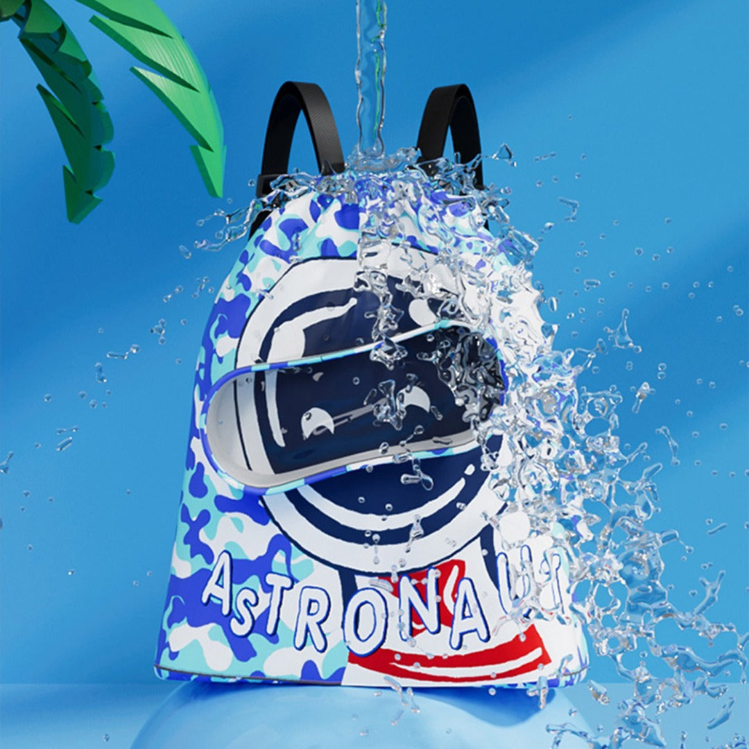 Children's swimming bag, wet and dry separation toilet bag, large-capacity swimming storage bag, beach storage bundle backpack.