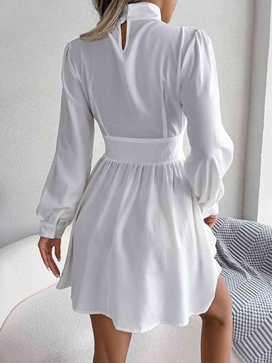 Cutout Turtle A-Line Mini Dress