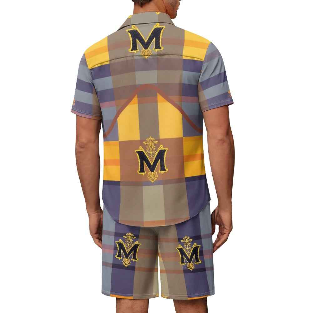 Men's Summer Set - Two Piece Shorts & Shirt Outfit for Vacation