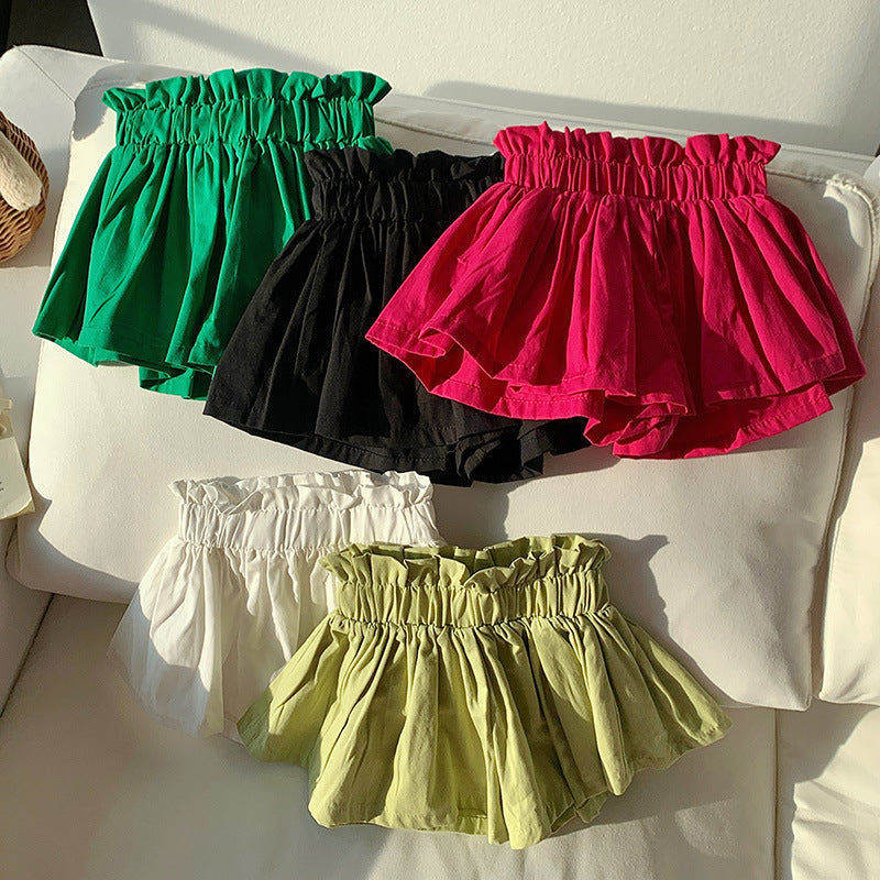 Women's Bud Shaped Waist Cotton Women's Multi-color Bottoms Woven