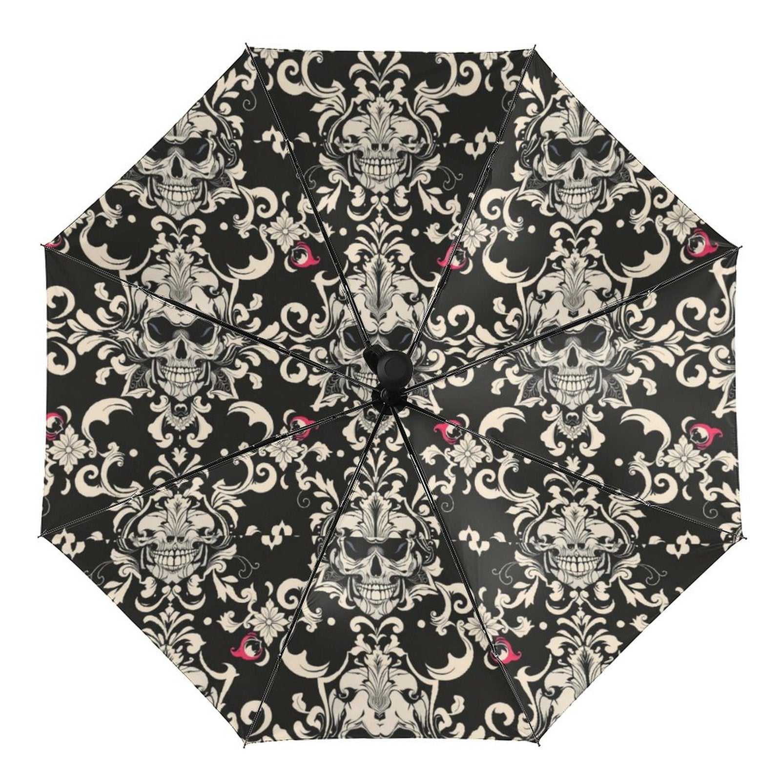 Automatic Umbrella with skull pattern inside & black outside Accessories