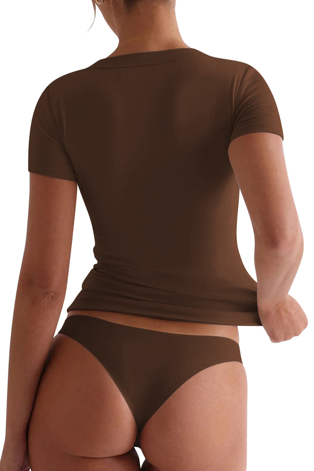 Women's Scoop Collar Fitted T-Shirt