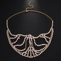 Pearl Fashion Exaggerated Music Festival Rhinestone Mask Accessories