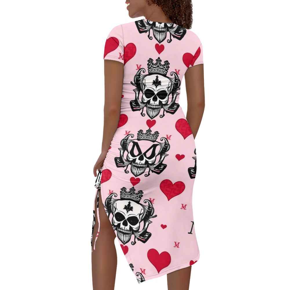 MUNSIEUR Women's Slit Sheath Dress Valentine's Day Collection