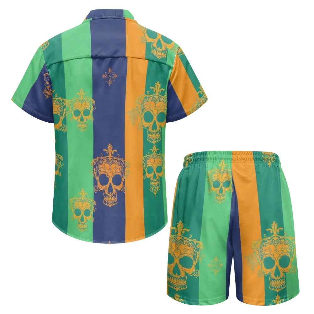 Men's Matching Set - Two Piece Shorts Outfit for Summer