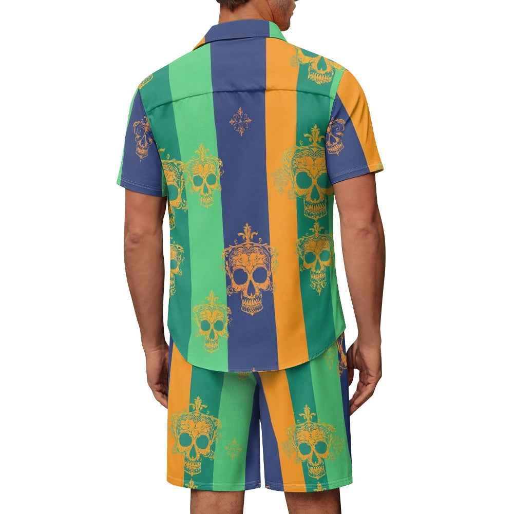 Men's Matching Set - Two Piece Shorts Outfit for Summer