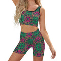 Munsieur Custom Printed Patterned Ribbed Yoga Sets