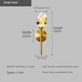 Faceted crystal gold led wall sconce for bedroom living room