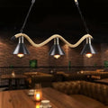 Farmhouse black metal & rope pendant light – dining room 110v-120v
