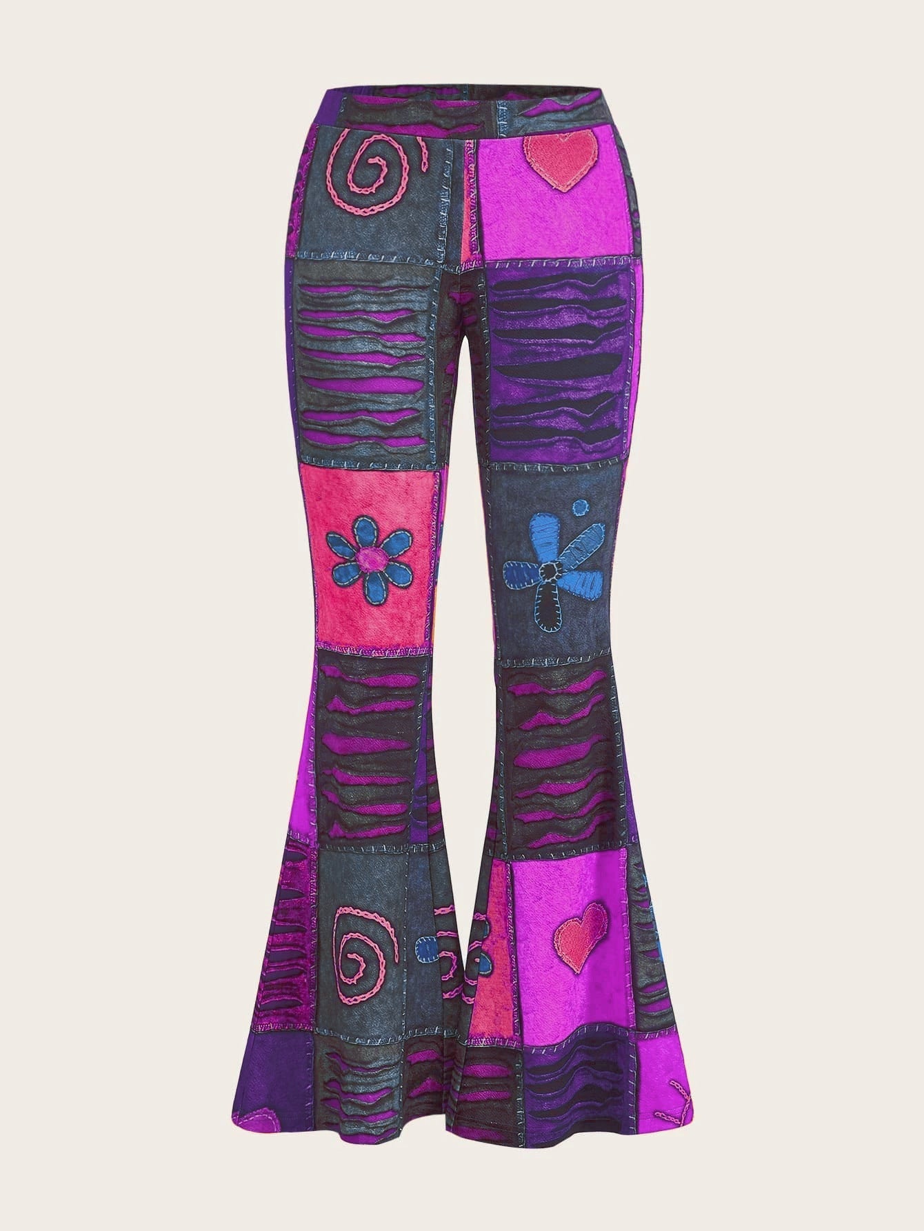 Pattern Abstract Style Personality Trend Tight Jeans