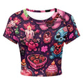MUNSIEUR Tight cropped navel-baring T-shirt Valentine's Day Collection
