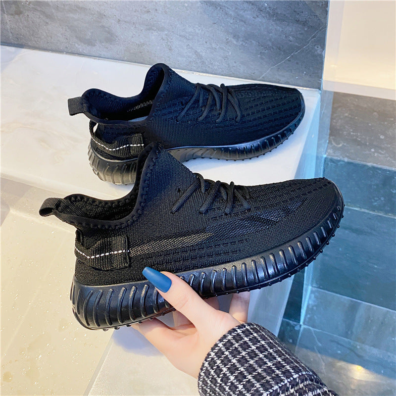Women's Mesh Lace-Up Platform Athletic Sneakers