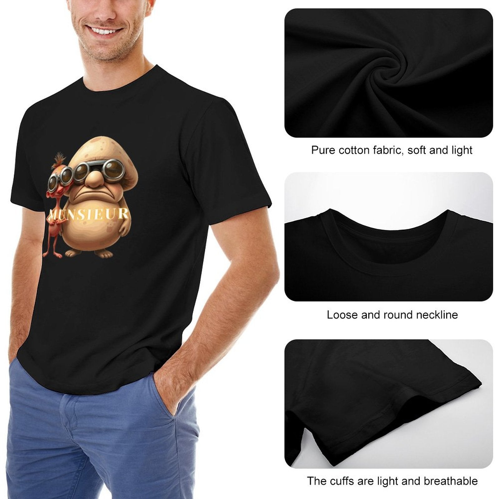 Munsieur Men's Tee "Stinky Pinky and Backdoor Bandit" Adult Humor