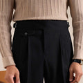 Men's Double Pleated Straight Business Casual loose fitting Pants