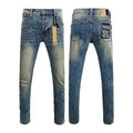 Straight Ripped Stretch American High Street Casual Men's Pants