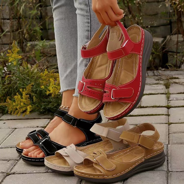 PU Leather Buckle Sandals