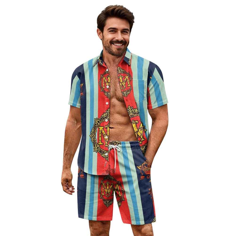 Men's Two Piece Shorts Set - Casual Summer Matching Outfit