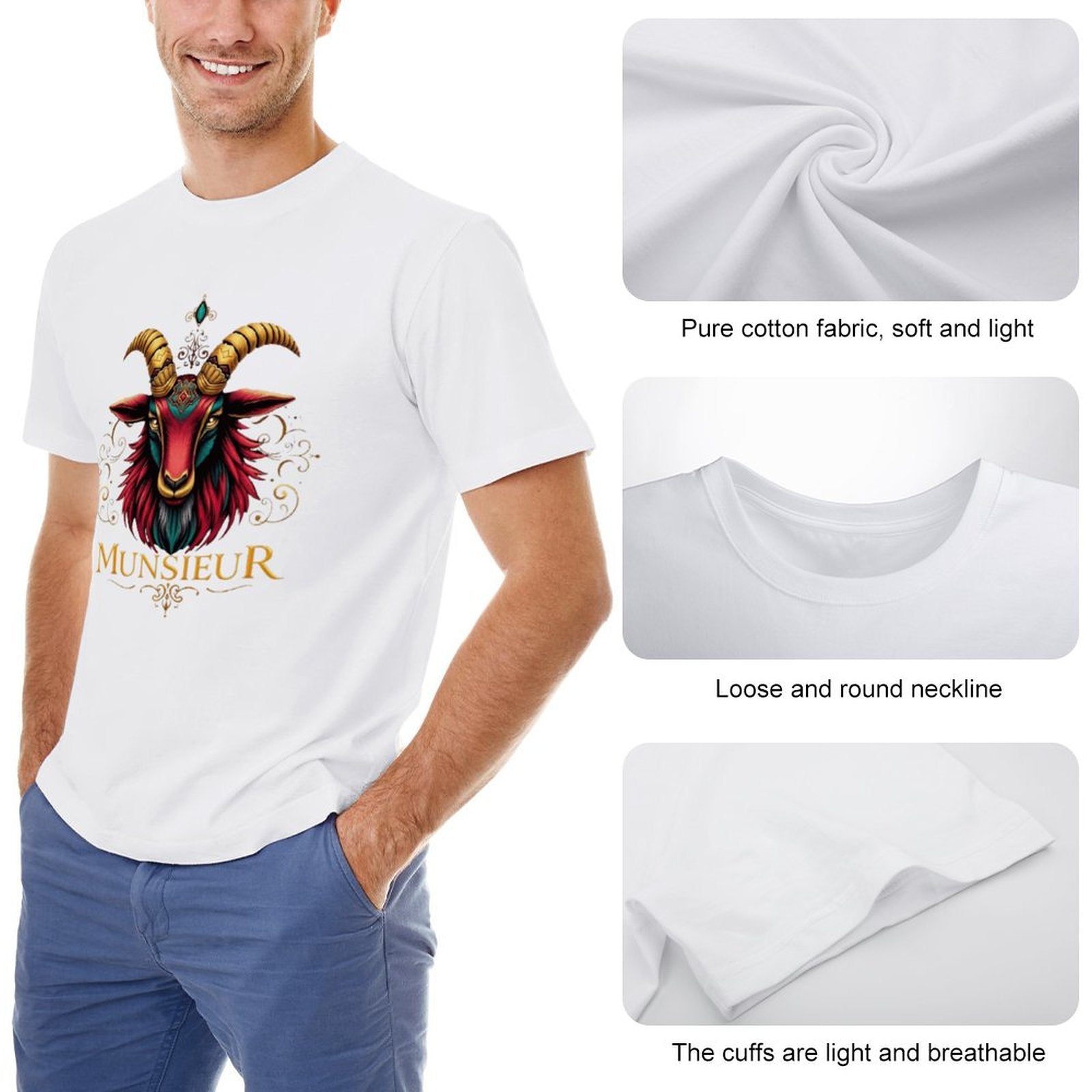 Men's Munsieur Tee "Icon Billy" Designer Streetwear Fashion
