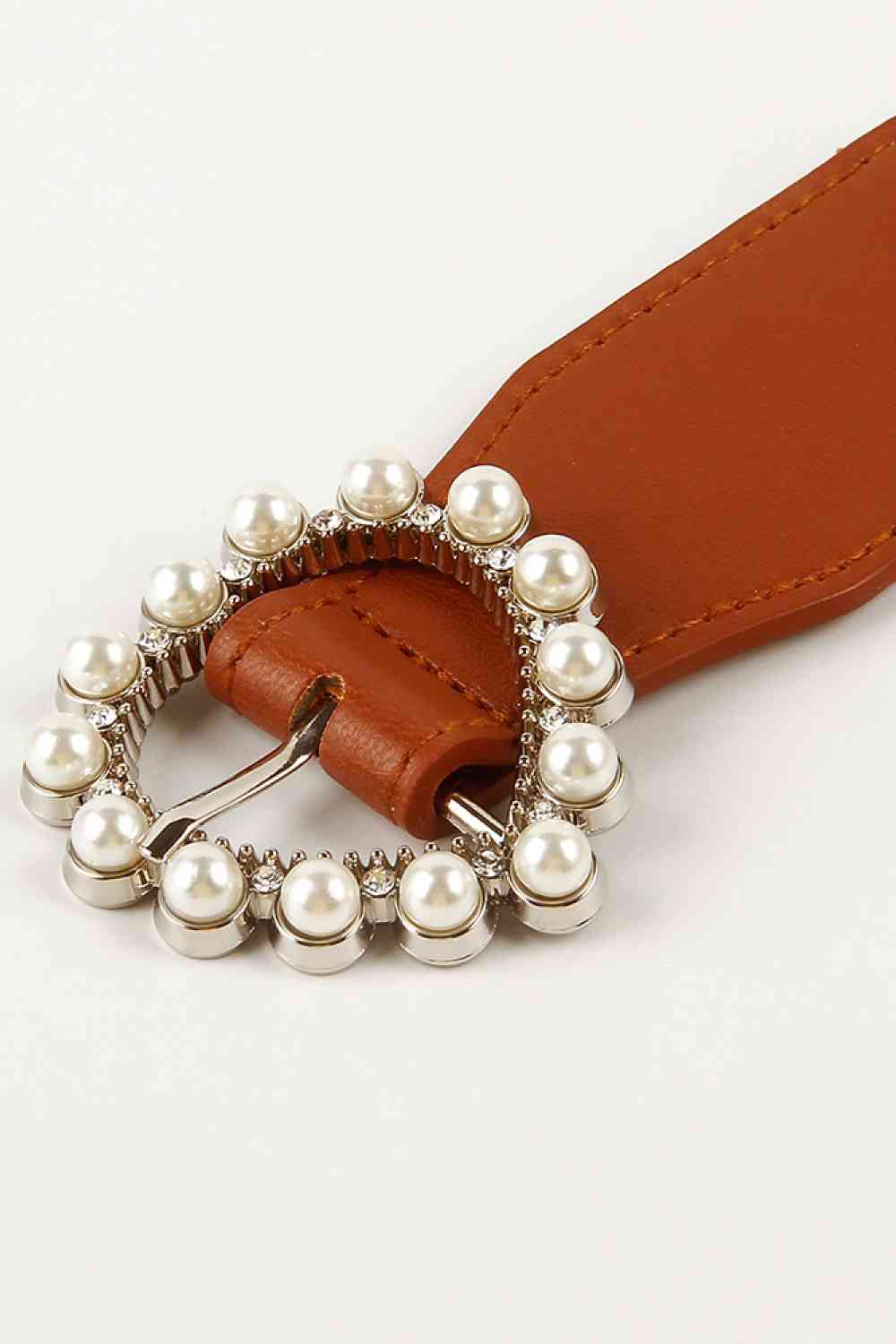 Pearl Buckle Elastic Belt