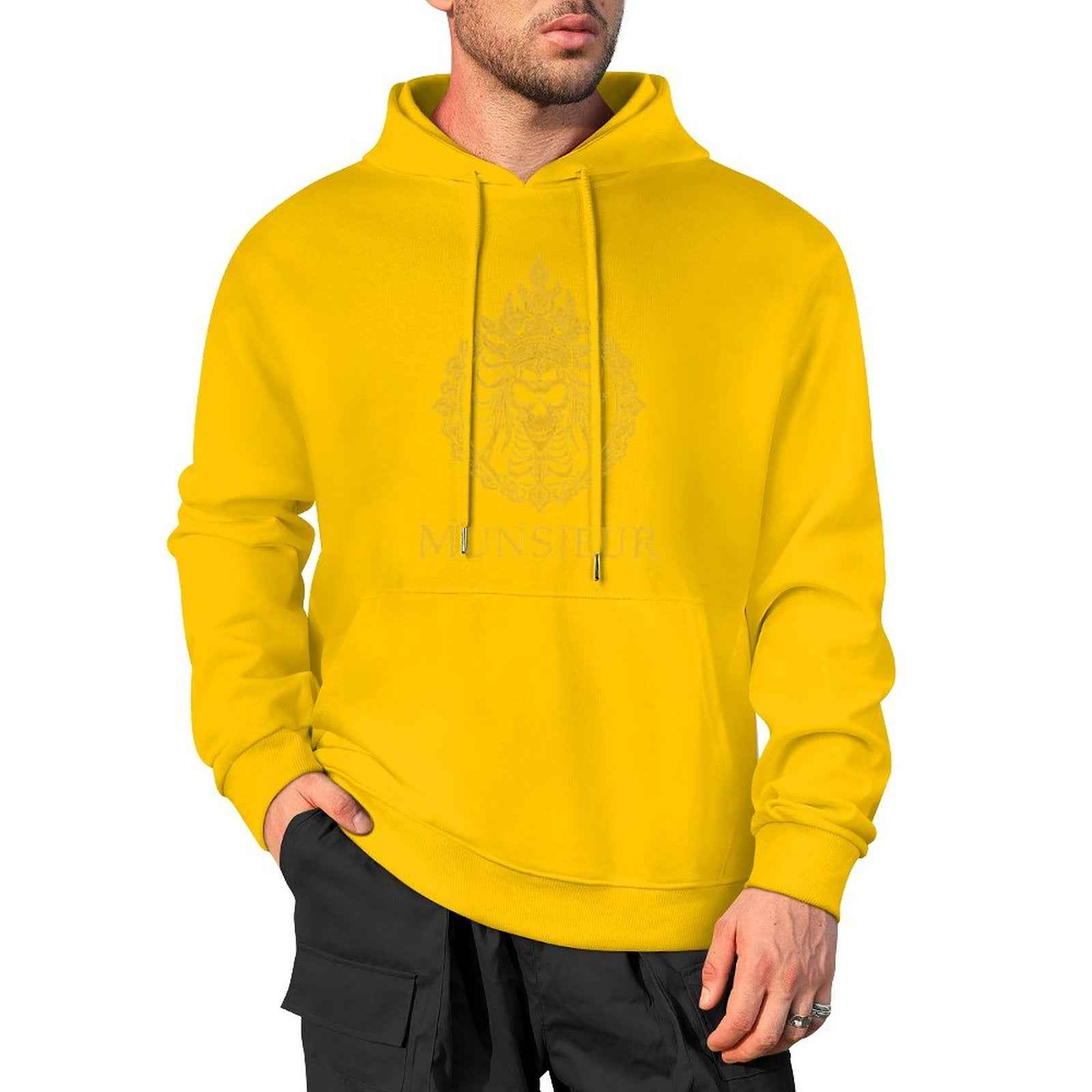 Phantom Threads Hoodie - Intricate Skull Embroidery Gothic Streetwear
