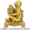 Feng shui brass copper monkey cornucopia living room wealth decor