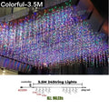 Festive golden led string lights outdoor garden decor