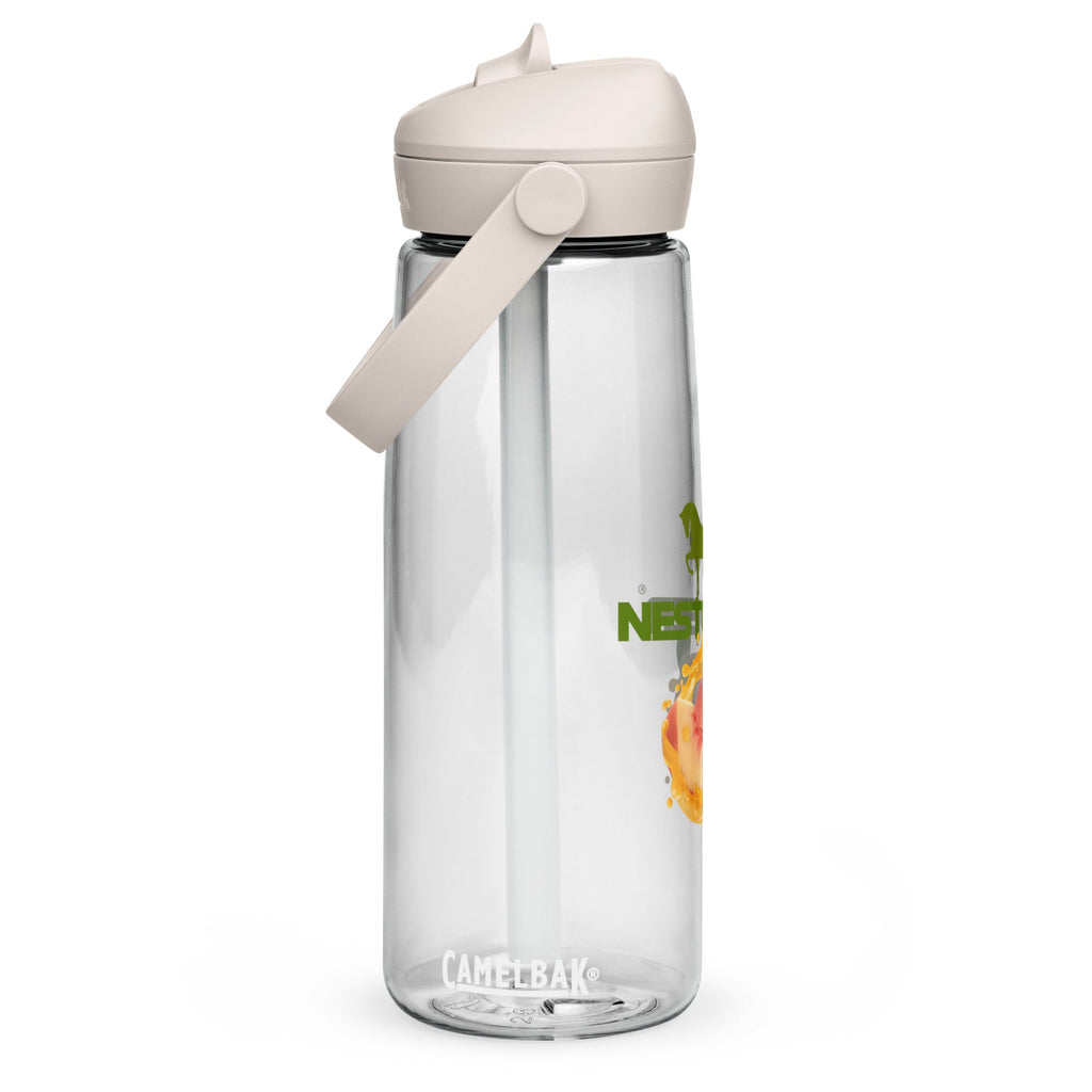 Flip straw water bottle