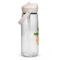 Flip straw water bottle