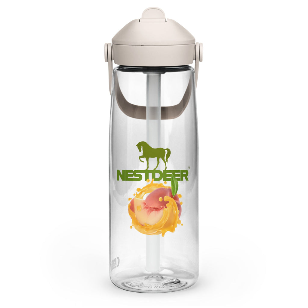 Flip straw water bottle