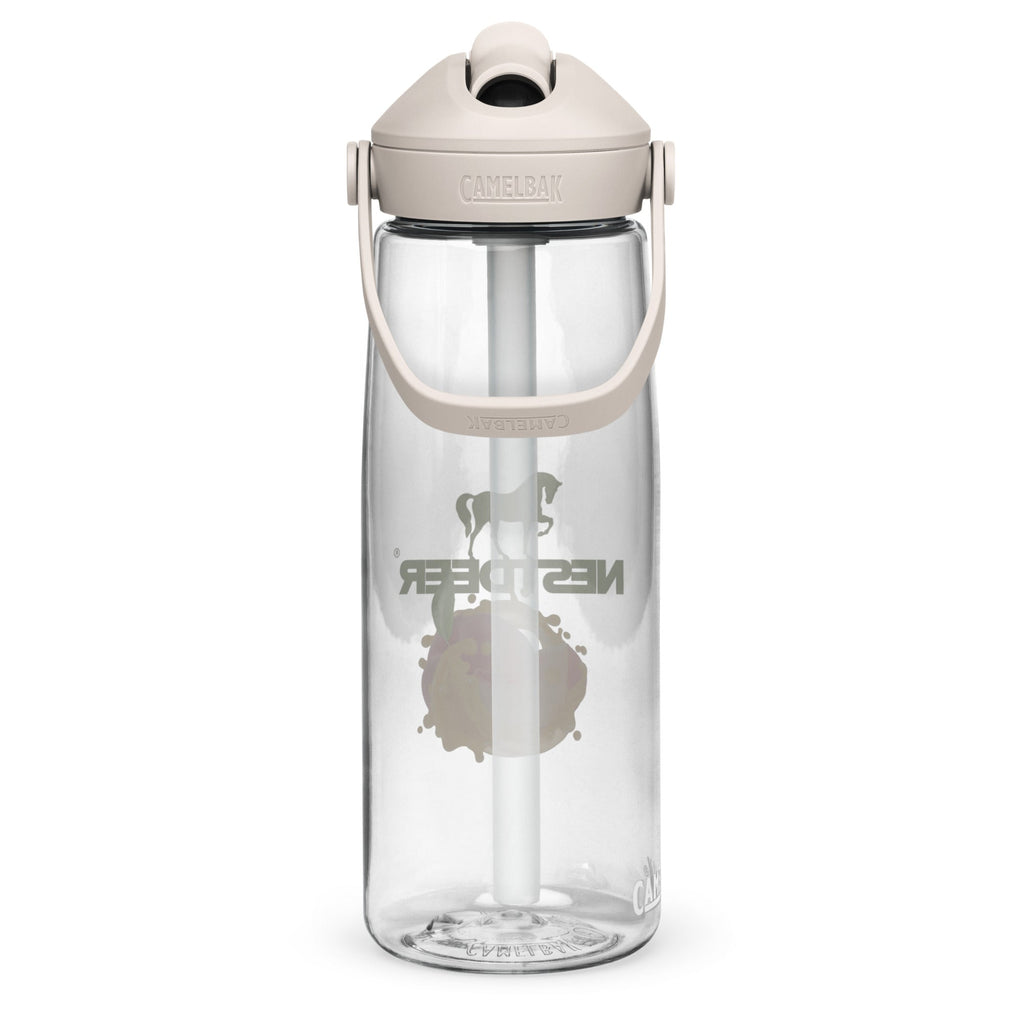 Flip straw water bottle