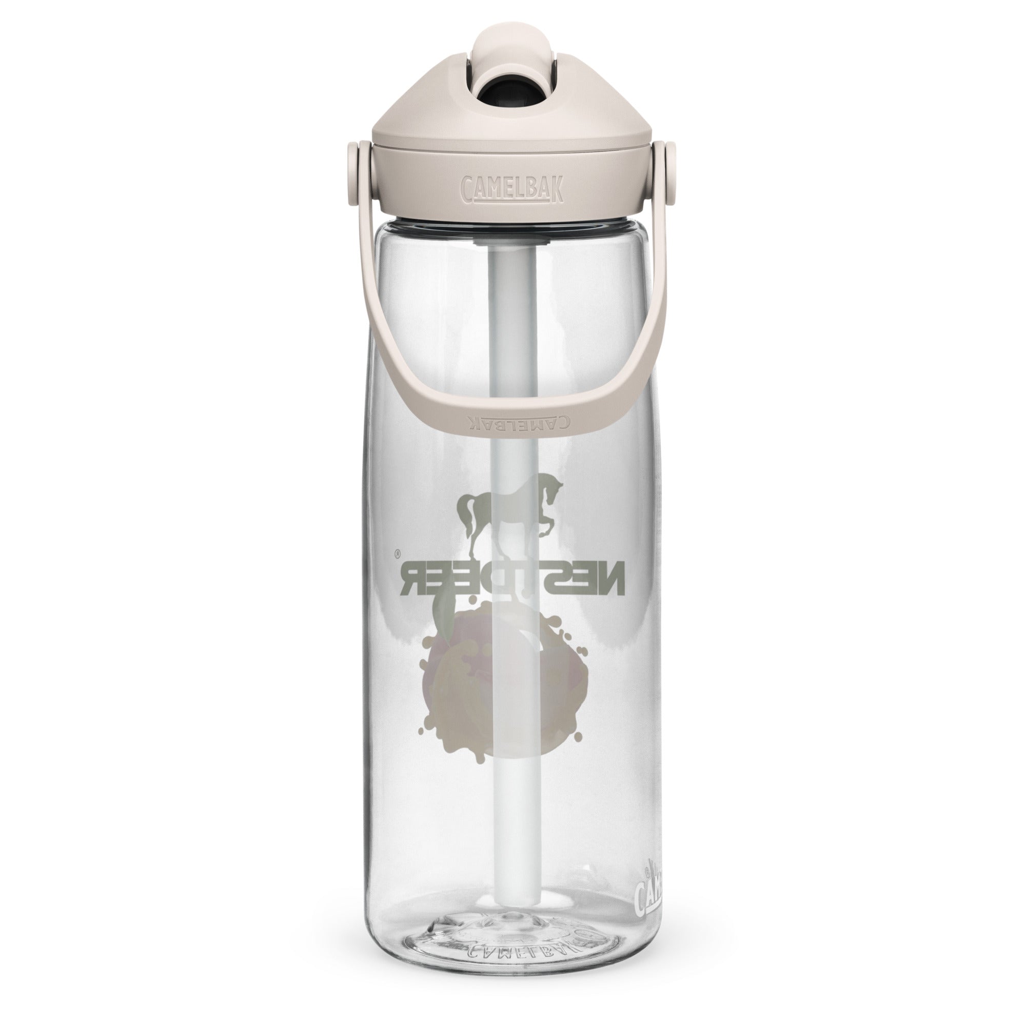 Flip straw water bottle