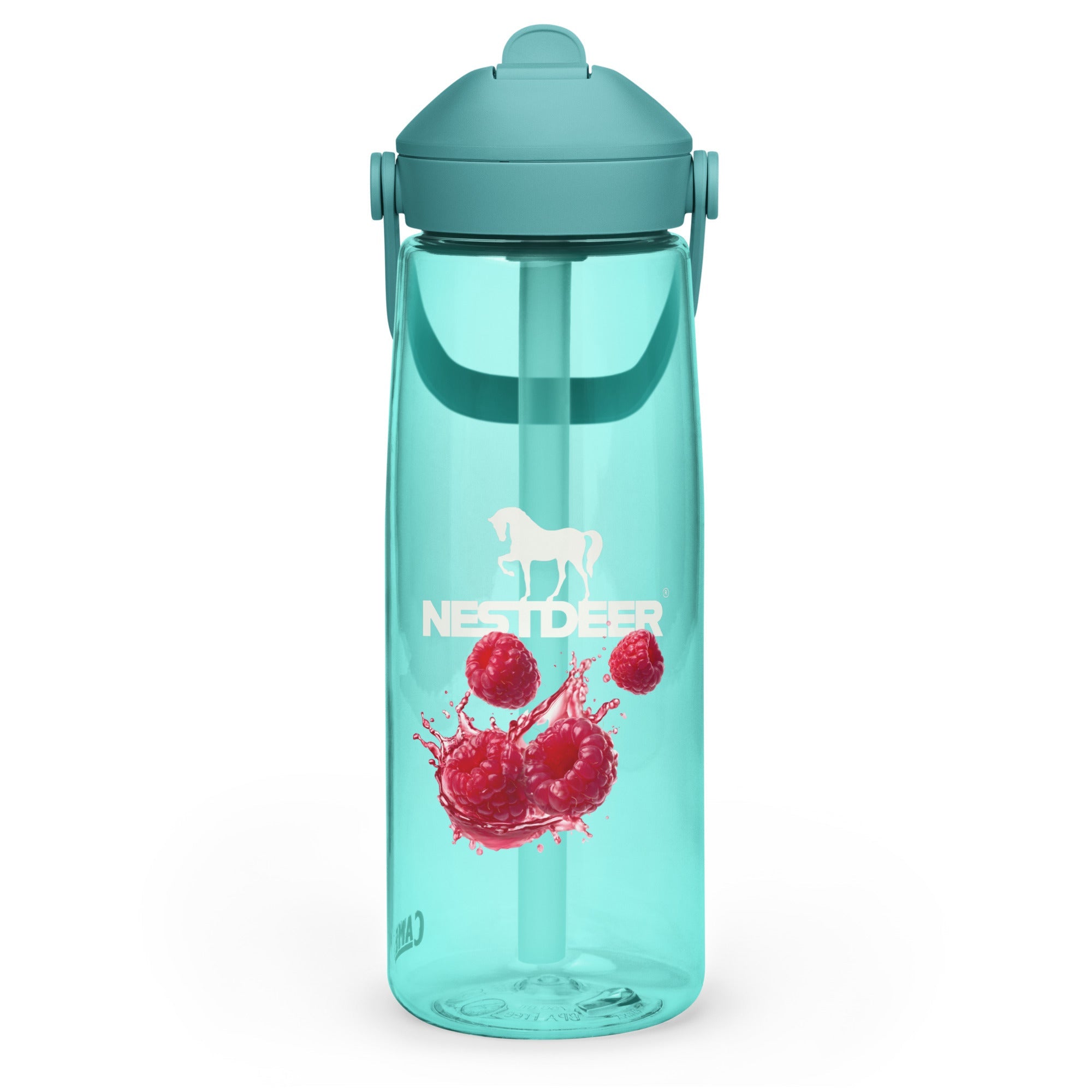 Flip straw water bottle