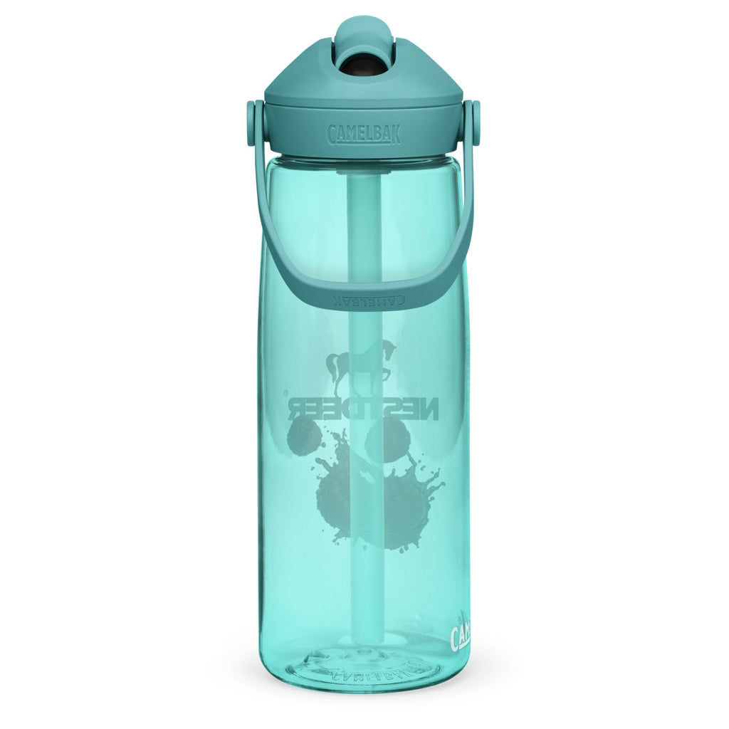Flip straw water bottle