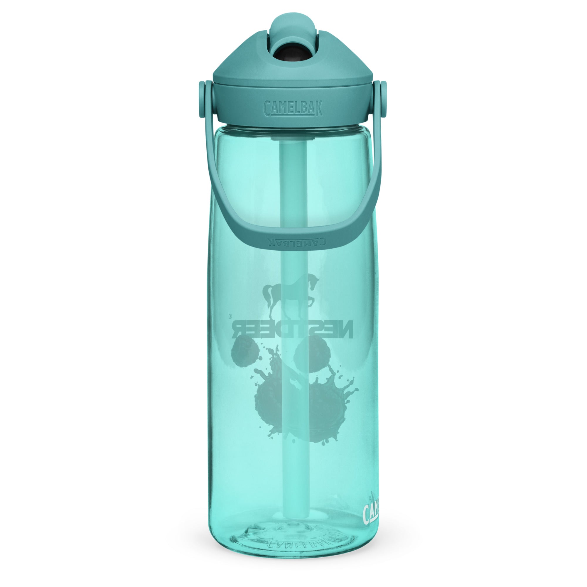 Flip straw water bottle
