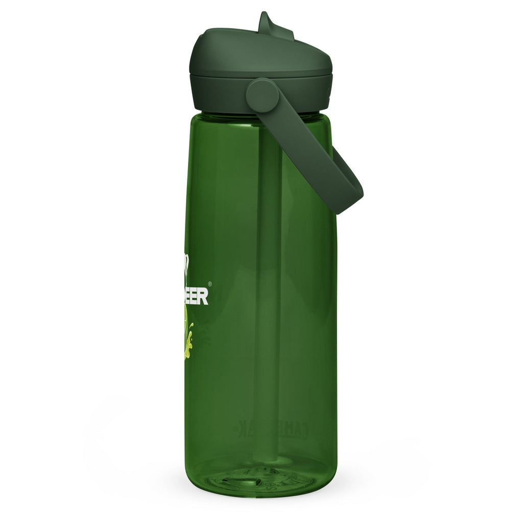 Flip straw water bottle