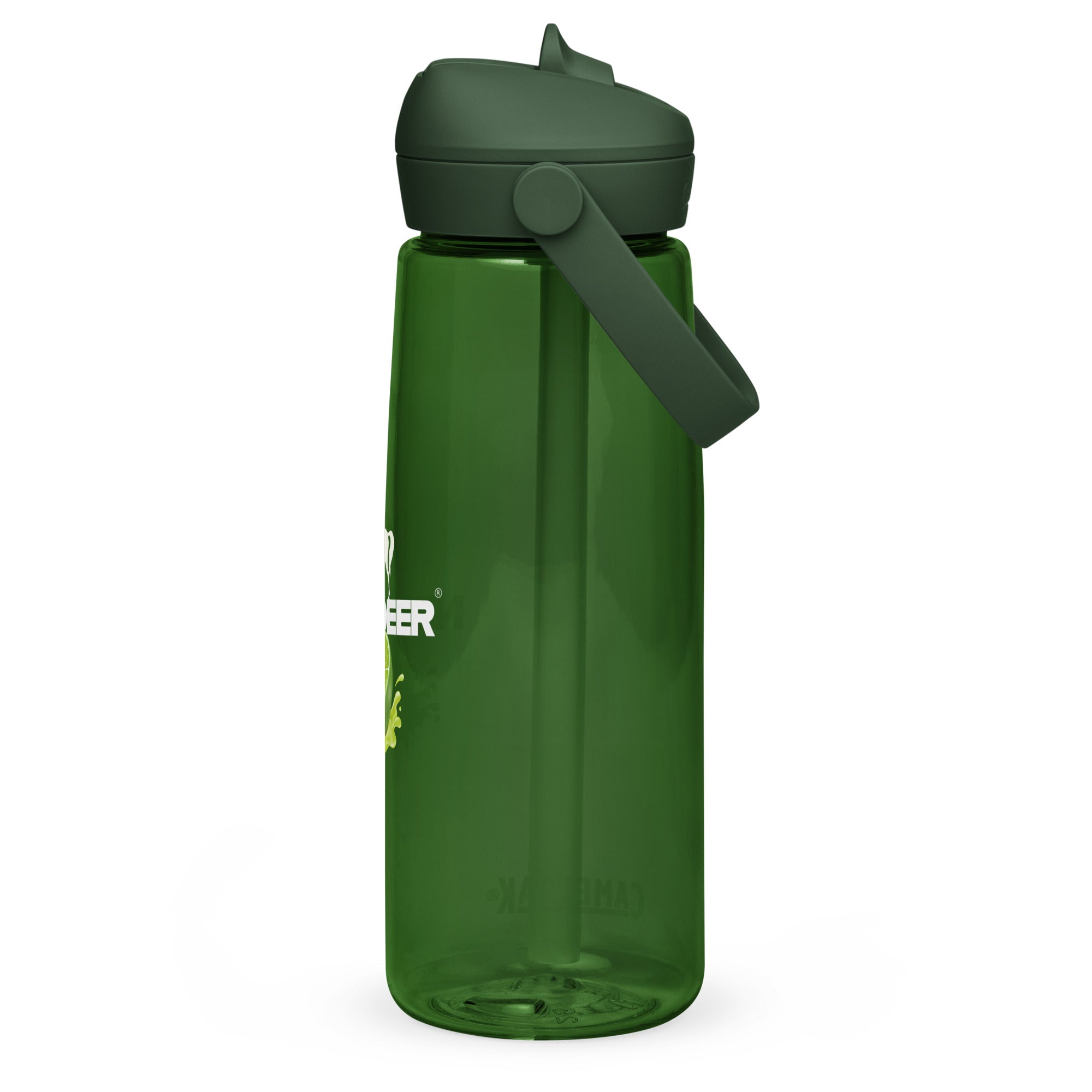 Flip straw water bottle