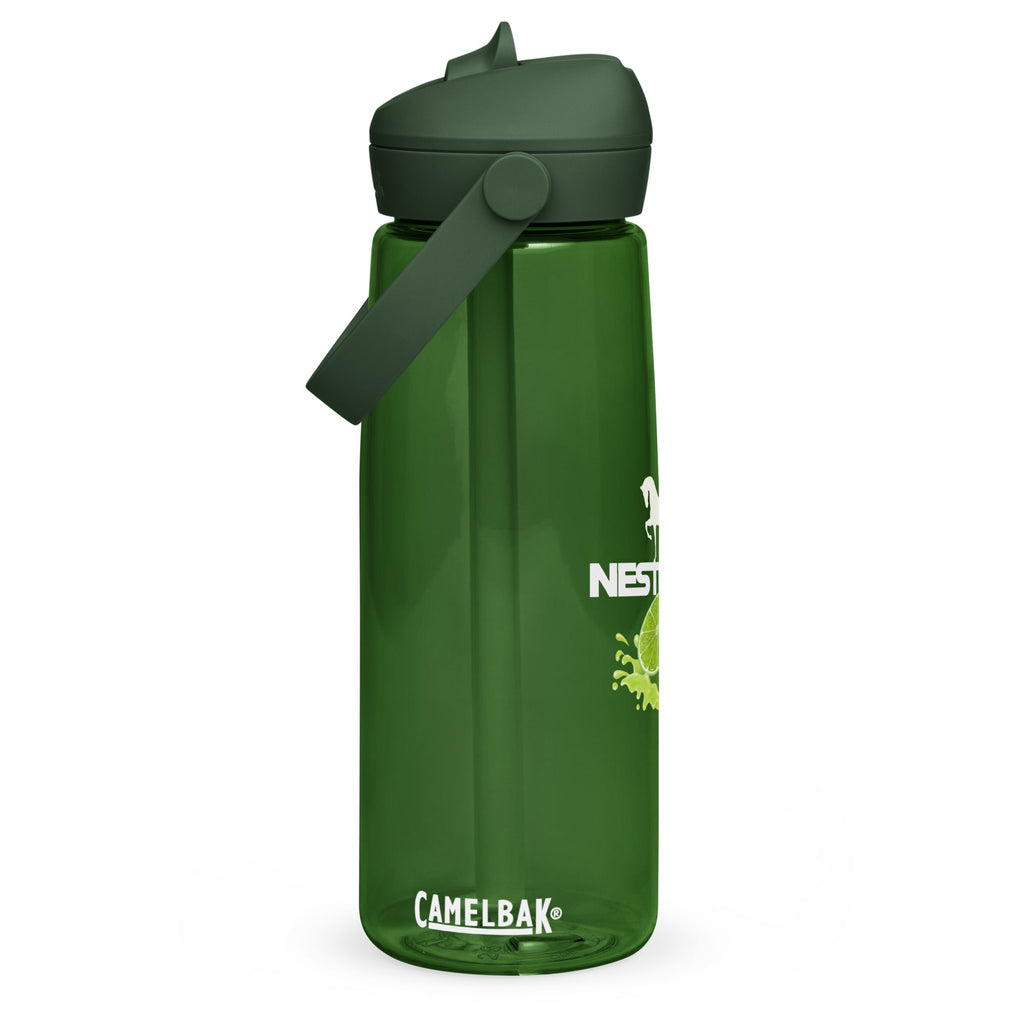 Flip straw water bottle