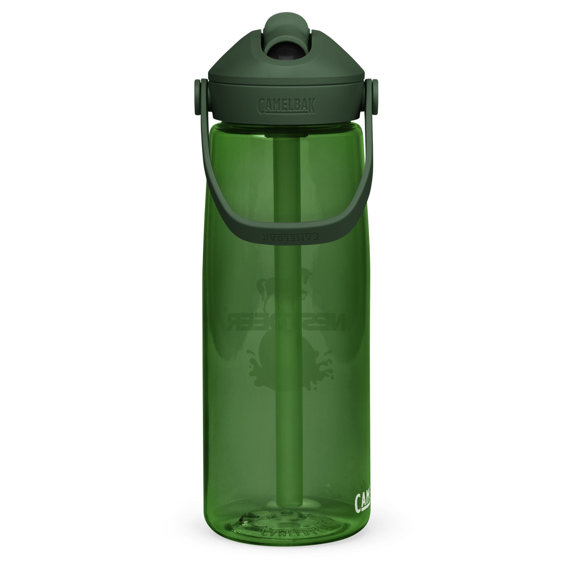 Flip straw water bottle