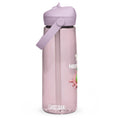 Flip straw water bottle