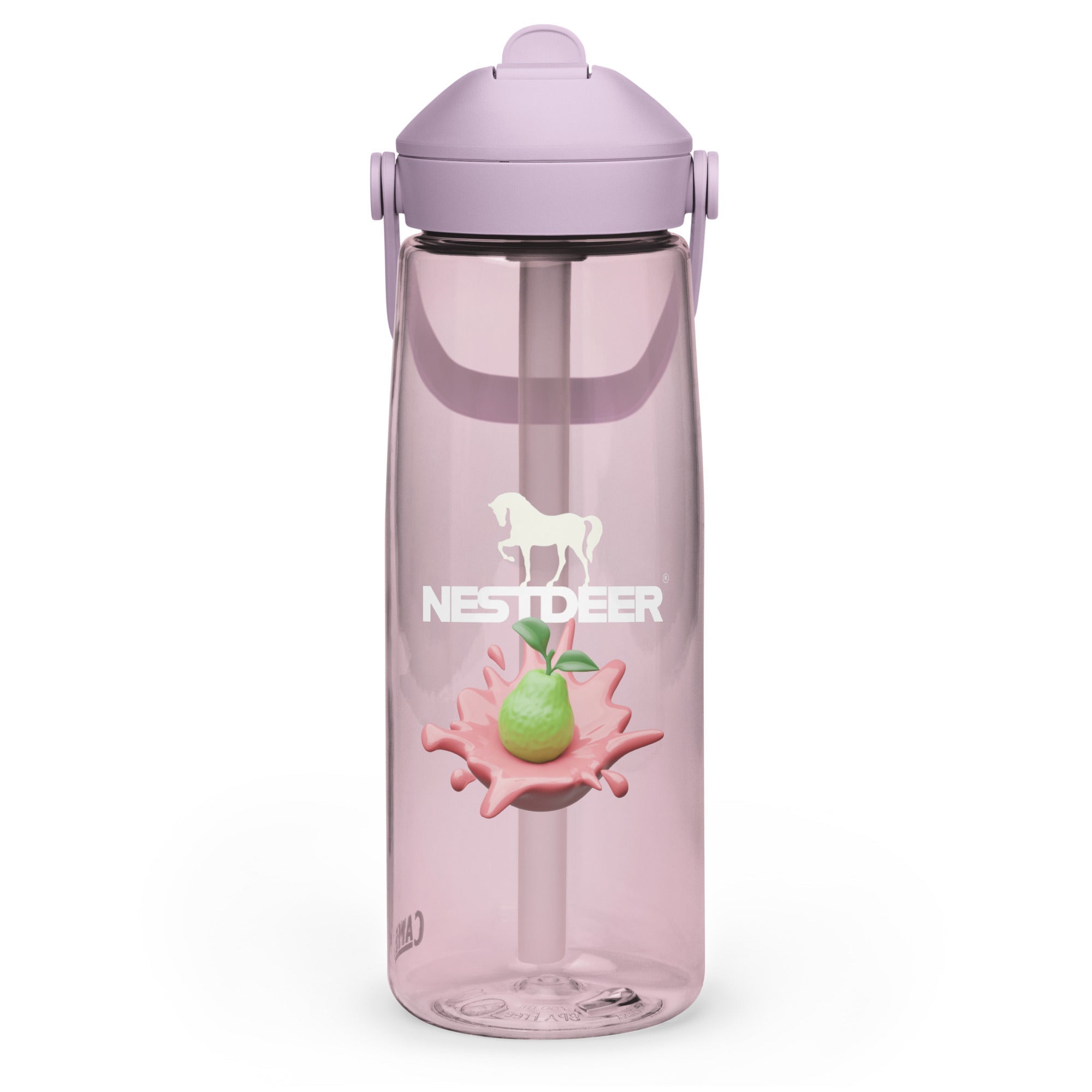 Flip straw water bottle