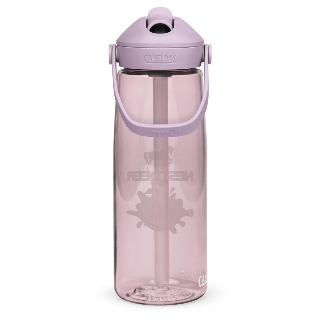 Flip straw water bottle