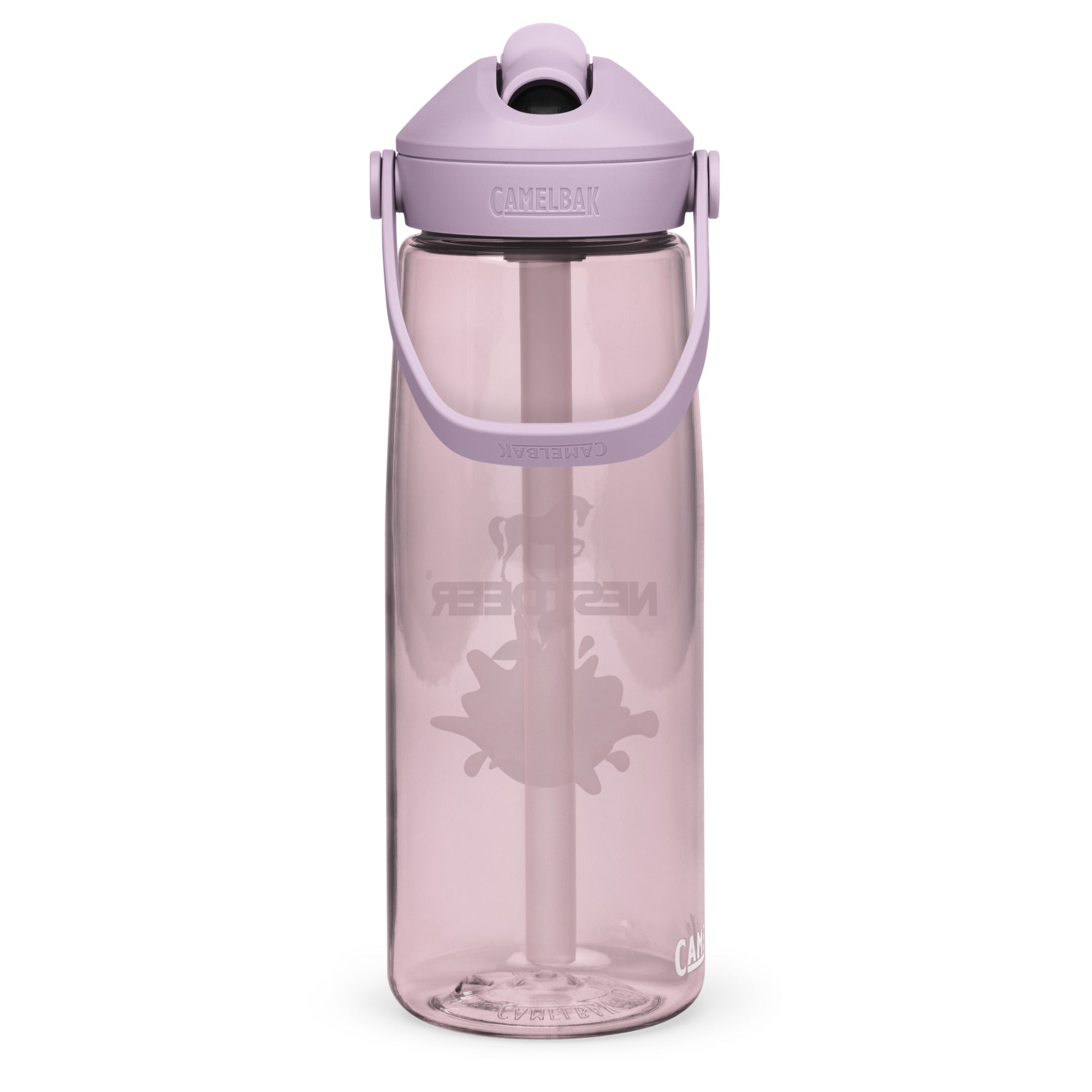 Flip straw water bottle