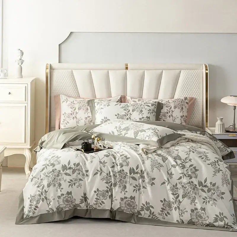 Floral pastel 100s egyptian cotton bedding set for bedroom